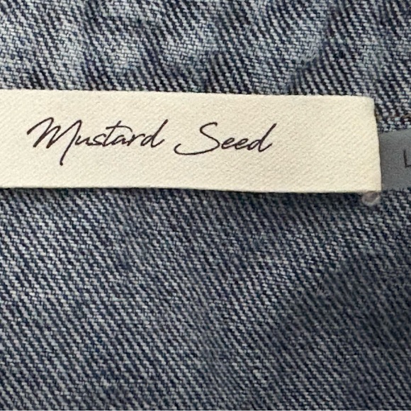Mustard Seed Blue Denim Fabric - Picture 9 of 10